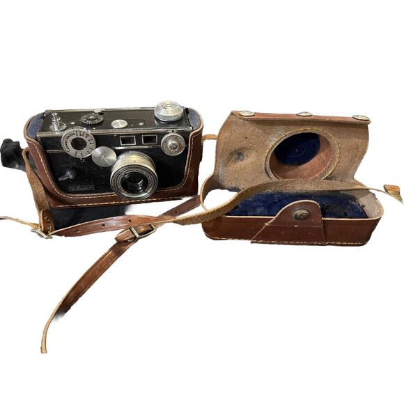 Vintage Argus 35mm Coated Cintar Lens Leather Case - Picture 1 of 7
